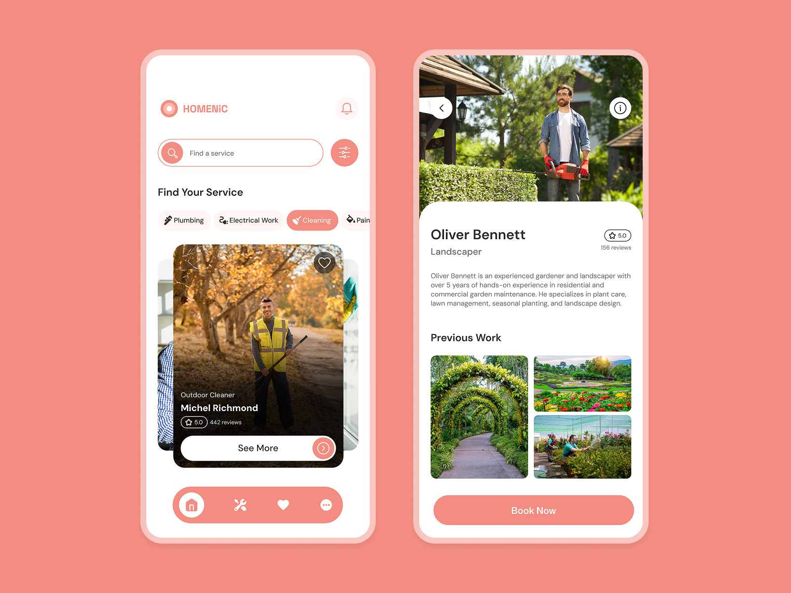 Home Service App UI/UX Design instanthomeservicebooking