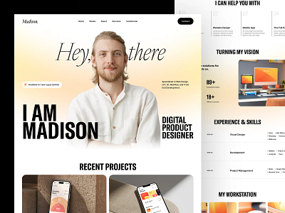 Personal Portfolio Website designer designerportfolio homepage landing page landingpage orix personal personal branding portfolio portfolio website professional ui ux webdesign
