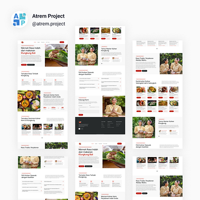 Decilious Klungkung - Landing Page Culinarie atrem project figma mobile app ui ui design uiux user interface ux ux design web design
