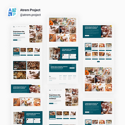 Diy Company Profile Landing Page atrem project figma mobile app ui ui design uiux user interface ux ux design web design