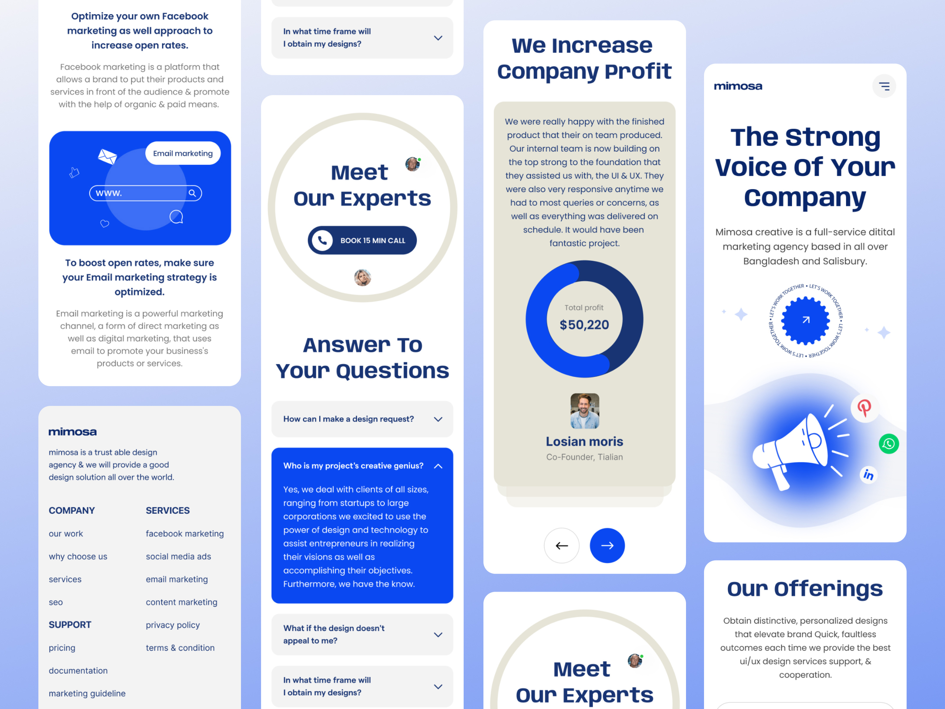 Digital Marketing Agency - Web ui - Landing page - Responsive agency design agency website behance digital marketing agency dribbble figma design home page icons jabel landing page mobile design pinterest portfolio responsive design web ui web ui ux website mockup website ui