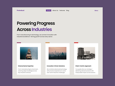 Prolndust - Landing Page businessgrowth industrialsolutions industries innovation landingpage newlaunch sectorexperts techdrive