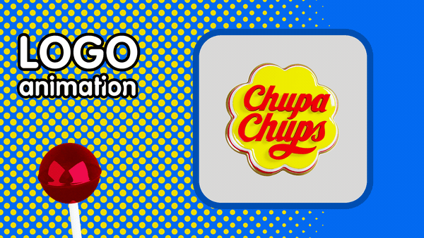 3D animation and Logo. Chupa Chups Lollipop. advertising