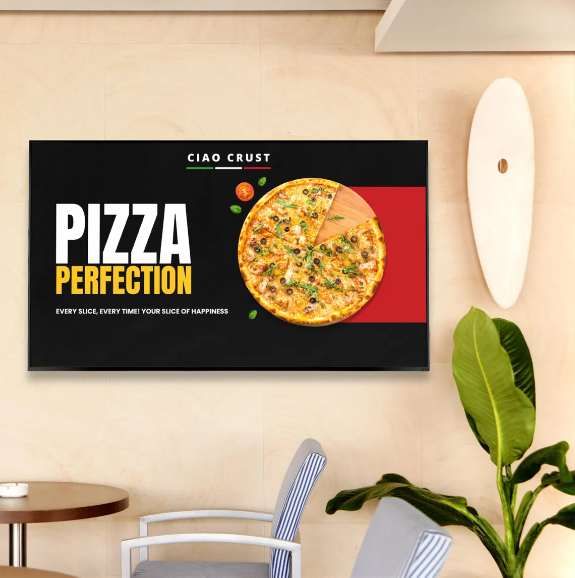 Pizza TV Board Ads digital menu board digital signage fast food advertising food menu display pizza ad pizza promotion pizzeria branding restaurant tv screen tv menu board