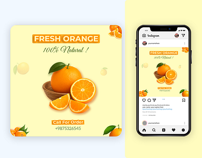 Social Media Post Design free mockup fruit poster graphic design infographic post design poster design poster mockup social media poster design