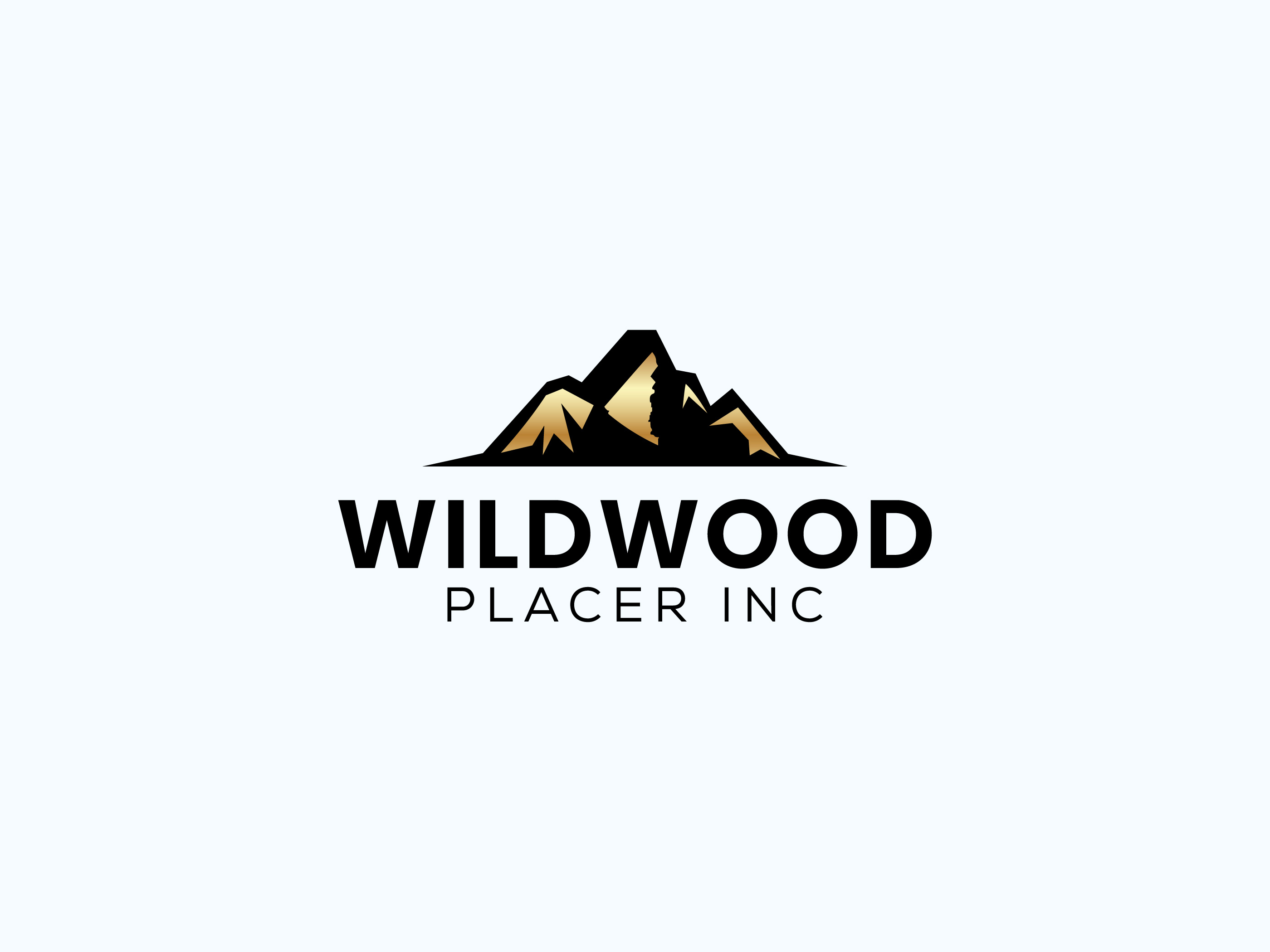 Gold Mining Logo, Mountain Gold Mining branding gold mining gold mining logo golden icon identity logotype miner mining gold mountain gold mining