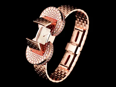 Ludo Secret Watch by Van Cleef & Arpels 3d branding cgi cinema4d design icon illustration ios iphone rendering ui watch