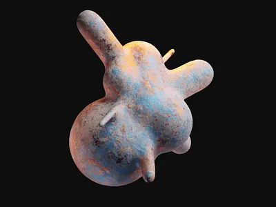 3D Render - Organic Anomaly 3d 3d art 3d art work 3d model 3d modelling 3d render 3d visual abstract abstract art abstract form biomorphic black background cellular color contrast dark tone design graphic design high contrast modern art organic