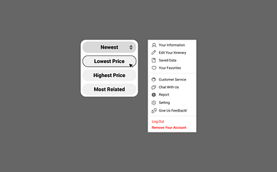 Dropdown app dailyui design ui ux