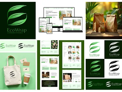 Eco-friendly Packaging Company Branding & Brand Identity. brand identity branding graphic design logo design mockups mood boards web design