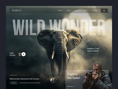 Wild Life Landing Page activity animal business design page pet product rescue safety service startup ui ux web webpage website welfare wildlife wireframe zoo