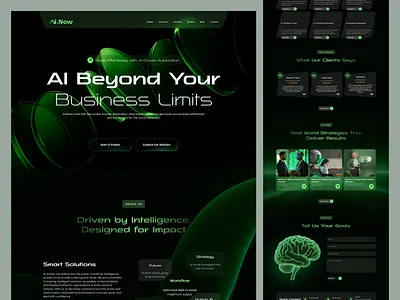 Ai Landing Page ai landing page ai startup ai website clean figma website landing page landing page template premium website professional web design tehcnology ui ux web design