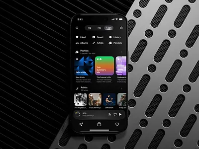 🎵 Product design for music application | Hyperactive app design concept creative dark mode design design for mobile human centered hyperactive ios app mobile mobile app music music app platform product design saas ui user experience user interface ux
