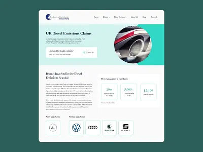 UK Diesel Emissions Claims Website car diesel emissions claims law firm legal ui uk ux web design web development website