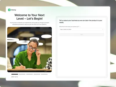 Cliensy - Onboarding UI Design accountcreate analytics analytics dashboard client management management onboarding project project analytics project management dashboard register reportsdashboard task management dashboard taskmanagement