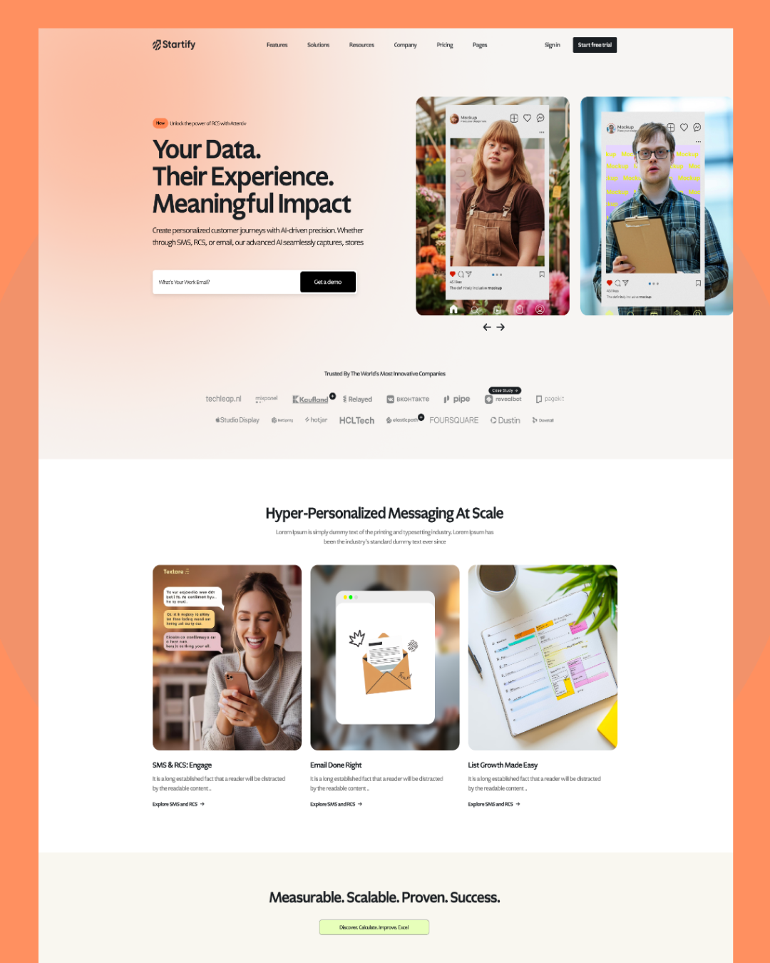 Startify- Website 3d animation graphic design motion graphics saas website ui uiux ux