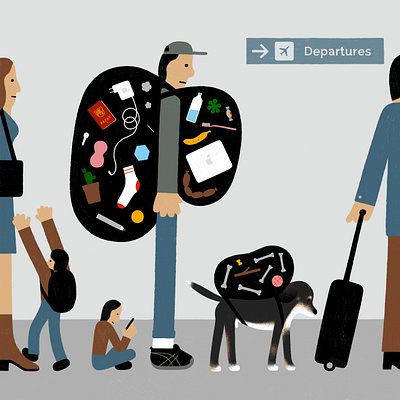 Flashback airport animation branding design drawing explore graphic design home homecoming illustration travel ui vector