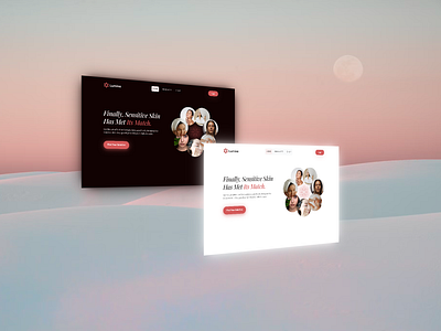 Lumina Skincare Hero Section hero section landing page skin skincare skincare website ui design uiux web design web ui website website design