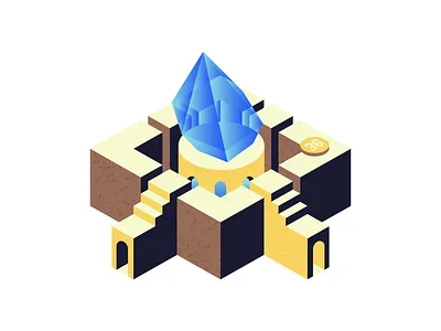 Metaphorical Illustration for Leela The Queen app app design app illustration brand illustration branding design editorial illustration illustration illustrator isometric illustration isometry minimal product illustration ui vector