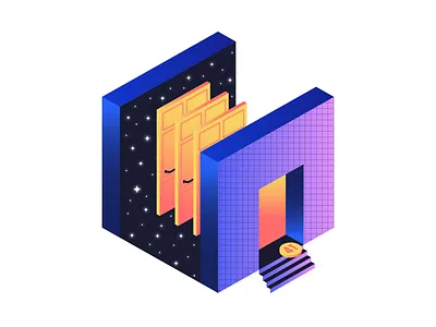 Metaphorical Illustration for Leela The Queen app app illustration branding design editorial illustration game illustration illustration illustrator isometric illustration isometry minimal product illustration psychology ui vector