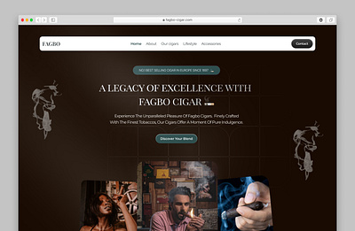 Fagbo Cigar Website cigar cigar landing page cigar ui cigar webiste hero section landing page product design ui design uiux web design web ui website ui