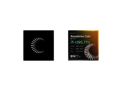 Branding + PnL template. 3d branding darkmode design lunar memecoin pnl template web3