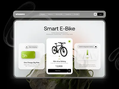Minimalist E-commerce Website for Electric Bikes | Web Design artspire e commerce e commerce dashboard e commerce website home page minimalistic modern website shop shopify shoping ui ux web design website