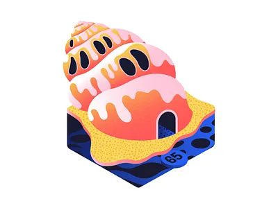 Metaphorical Illustration for Leela The Queen app abstract app beach branding design editorial illustration game illustration illustrator leela minimal product sand seashell ui vector