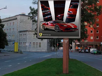 Ferrari 296 GTB Challenge – Poster Design automotive branding