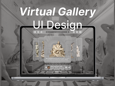 Virtual Gallery UI Design dailyui desktop figma gallery sculpture ui ui073 ux uxui virtual reality vr web designa