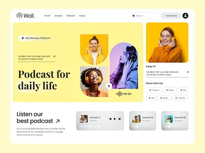 Music/Podcast streaming platform creative designers creative designs daily life website figma designers motivation website music website podcast website react developer shopify developer web design website website designs wordpress wordpress developer wordpress website