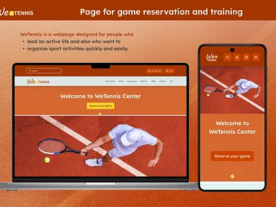 Tennis page graphic design ui ui design ux
