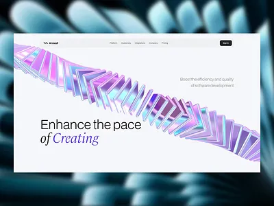 Aniwall - Live Version 3d 3dweb 3dwebsite animation app branding landing motion graphics purple spline threejs ui