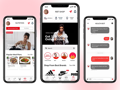Fitness App UI/UX Design app app concept app design appdesign design designdaily dribbbleshot fitdesign fitnessapp fitnessjourney fitnessux gym gymapp healthandwellness healthylifestyleapp mindbodyapp ui ux wellnessapp
