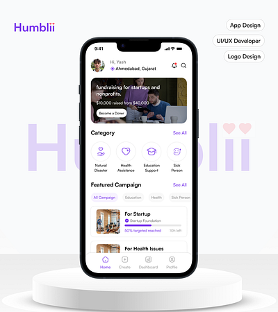Crowdfunding Platform UX appdesign campaignplatform cleanui crowdfunding crowdfundingui donationapp dribbbleweeklywarmup figmadesign fintechdesign fundraisingapp mintui mobileapp playfuldesign productdesign purpleui startupapp uidesign uiux userexperience uxdesign