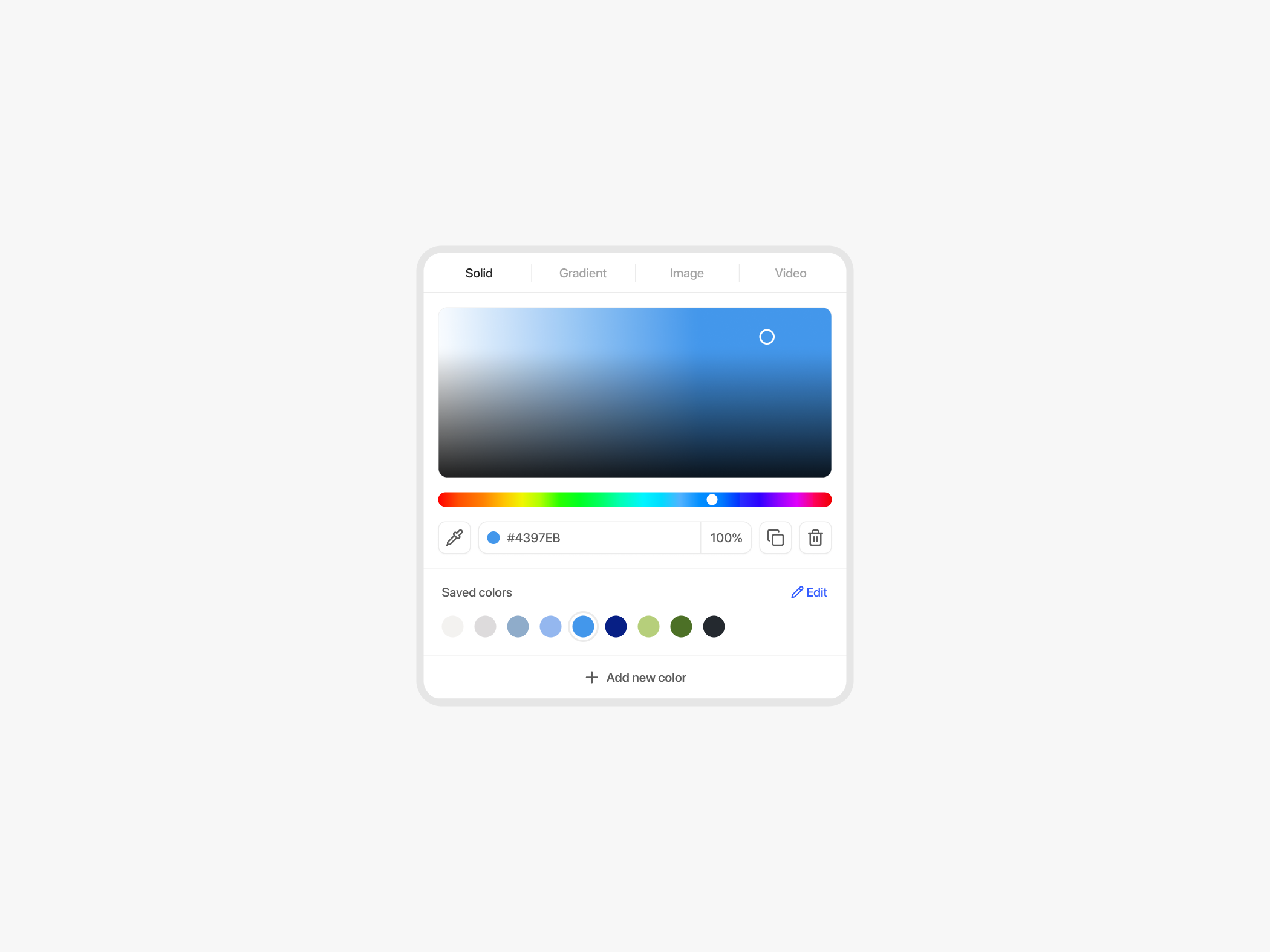 Color Picker Minimal & Clean UI Component 2025 app design cleanui color picker component dailyui figma ios palette ux webdesign