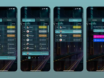 Mobile game Leaderboard figma game graphic design leaderboard mobile ui ux