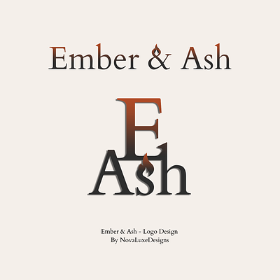 Ember & Ash - Logo Design branding candlebrand gradient logo logodesign minimaldesign novaluxedesigns typography