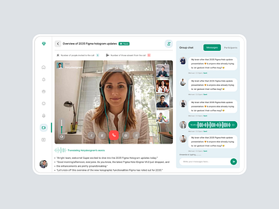 GreenVVip - A messaging platform chat ui uiux ux videocall website