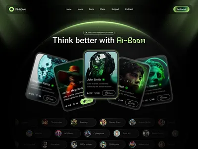 Ai Image generator - Landing Page 3d animation app design branding design figma graphic design illustration iran logo ui vector