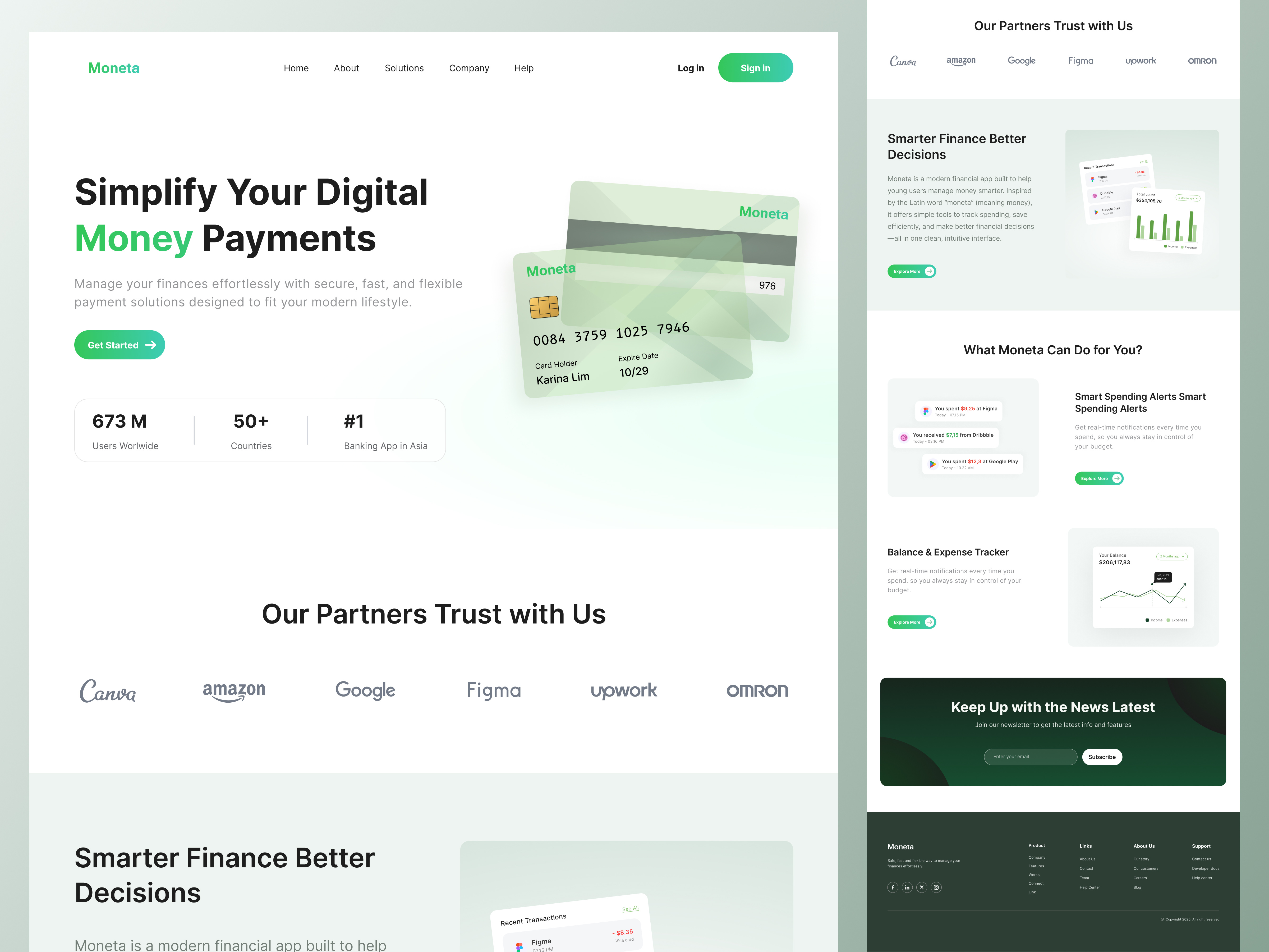 Example of Website Landing Page Design