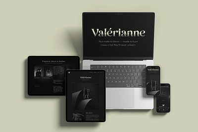 Valérianne : A Symphony of Shadow and Sophistication figma luxury ui ux webdesign websites