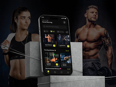 Fitness Mobile App - UIUX Design app app design apple application design design exercise fitness fitness app ios ios app ios design mobile app new app ui ui design uiux ux