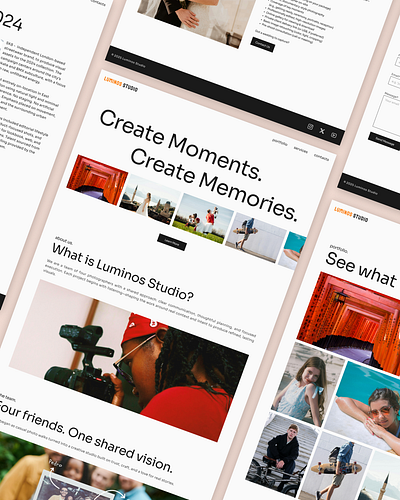Photostudio Website branding design photo studio ui ux web website