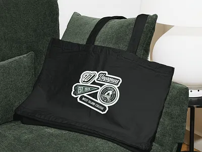 West Island College badge branding college fire flat green high school illustration minimal retro script simple sticker typography varsity vintage