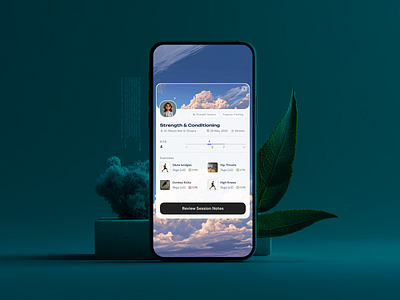 Fitness Modal UI - Mobile App app design card card design clouds daily ui design inspiration mobile mobile app mobile apps mockup modal modal design ui uitrends uiux