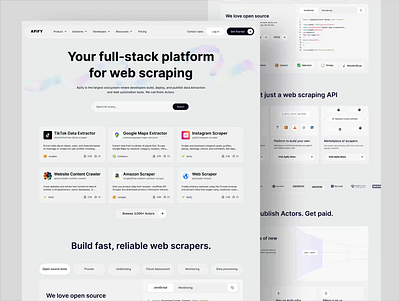 Cloud-based platform Website branding clean clean website design landing page saas tranding ui web website