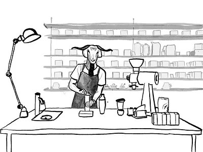 Hand-Drawn Illustration for New York Cafe Website branding design doodle doodles drawing graphic design hand drawn hand drawn illustration icons illustration logo ui ux website website design website drawings website illustration