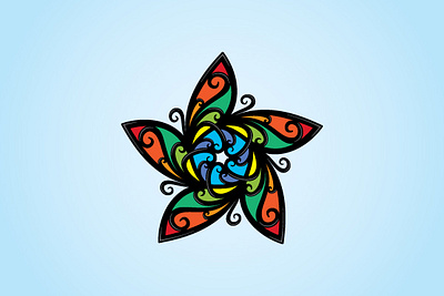 Star Flower Logo branding design graphic design logo vector