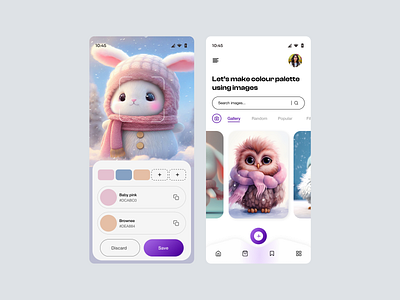Color Picker Mobile App app color color inspiration color palette colors design illustration mobile app modal ui ux wallpaper